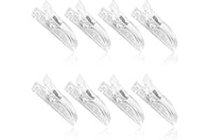 AKSIQIOL 8PCS Transparent Blind Clips for Pleated Paper Shades,roman blind clips， Easy-to-Use Clips for Temporary Window Treatment Installation