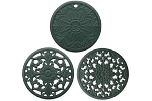 AWOEORSTY Silikon-Untersetzer, 3 hitzebeständige Topflappen, Mehrzweck-rutschfeste Hot Pads für Küchenarbeitsplatten und Tisch (grün)