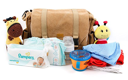 DuraGadget Babytasche | Schultertasche | Wickeltasche | Windeltasche | Nappy Transport-Tasche mit verschiedenen Fächern - 7