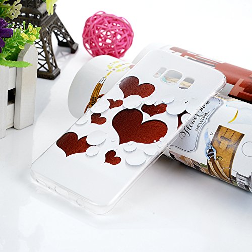 Samsung Galaxy S8 Hardcase Galaxy S8 Case Hülle YOKIRIN Utra Slim PC Case Cover Schutzhülle Handyhülle Hart Voll Hemming Handytasche Etui Transparent Durchsichtig Rahmen Tasche Handycase Backcover Schale Muster:Pink petals - 7