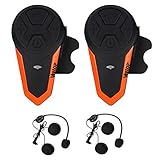 🏍 Komfort und Sicherheit: Mit unserer Motorrad Gegensprechanlage können Sie mit Ihrem Sozius oder bis zu 2 anderen Motorradfahrern reden aber auch Radio empfangen, Handy freisprechen, Musik und Navi-Ansagen hören