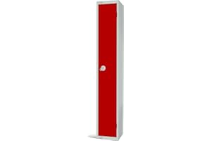 The Products Store Single Door Compartment Locker - School Work Storage Locker 1800mm H x 300mm W x 450mm D - RED