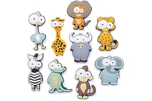 VLOOK Fridge Magnets for Toddlers 3D Cute Refrigerator Magnets for Kids Learning Animal Toys Whiteboards Noticeboard (Fun Animal)