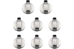 ‎BUACHOIS Buachois 8 Stück Gas Herd Drehknopf, 6mm Herdknöpfe, Brenner Bedienknöpfe Metall Gasherd Drehschalter Drehknöpfe Ofen Schalter Kochfläche Control Gas Herd Steuer Knöpfe für Austausch Küchen Kochfeld