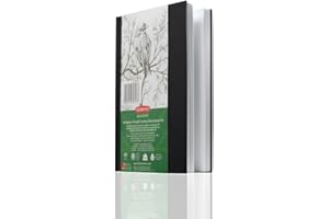 Derwent Academy Notizbuch/Skizzenbuch A5, Fester Einband, 128 Blatt 135 g/m² Papier, Perforierte Ränder, Ideal zum Zeichnen, Skizzieren und Ausmalen, Premium Qualität, 2306011