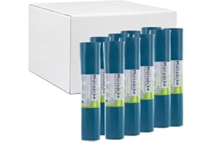 Hossi's Wholesale – 120 Liter Abfallsäcke 10 Rollen à 25 Stück – blaue Müllsäcke für Haus-, Garten- & Gastronomieabfälle – reißfeste Müllbeutel mit 39my Stärke (700 x 1100 mm)