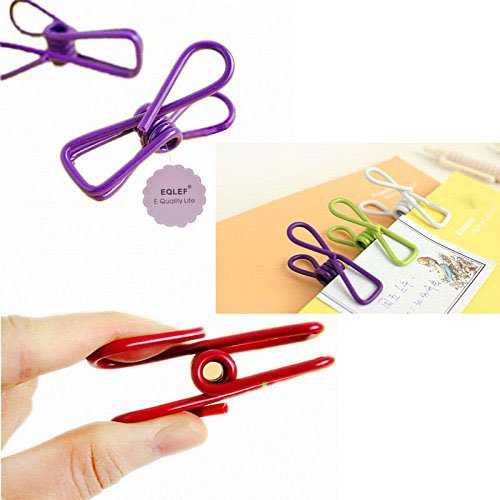 Wäscheklammern Bunte Multifunktions-Handtuchclips Linien Clips Solid Sealing Clamps (10 Stück) - 4