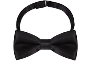 XIKSJW Papillon Bambino e Ragazzo Annodato e Regolabile per Feste di Matrimonio/Casual/Occasioni di Lavoro (Nero)