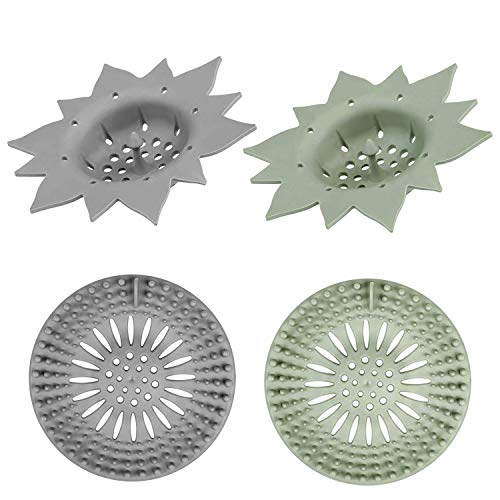 LEMESO 4 Pièces Filtres à évier en Silicone pour Douche Bain Cuisine