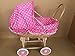 Produktbild Rattan Korb Nostalgie Kinder Puppenwagen Holzpuppenwagen Spielzeug Holz Weide inkl.Decke Kissen