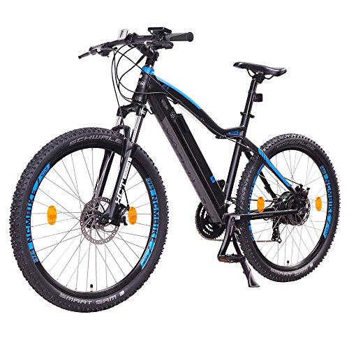 NCM Moscow 27,5 Zoll Elektrofahrrad Mountainbike,E-MTB E-Bike,Pedelec, 36V 250W Bafang Motor, 36V 13Ah designer Rahmen Akku,matt schwarz,hell blau - 3