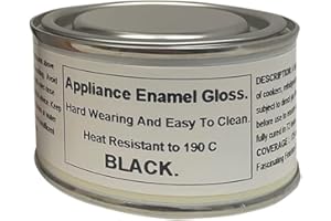 Fascinating Finishes Ltd 1 x 150ml Black Gloss Fridge, Cooker And Appliance Enamel Paint. Heat Resistant