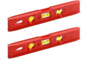 RDNKVB 2pcs Mini nivel magnético niveles 45°/90°/180° Nivel de bloque resistente a impactos Marco de aluminio Imán fuerte legible desde la parte superior Adecuado para profesionales de la construcción