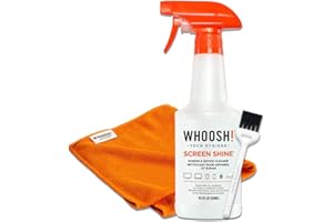 CARTBIA EXCLUSIVE Whoosh - Paquete de limpiador de pantalla 3 en 1 de 500 ml con paño de microfibra y cepillo de limpieza, ideal para toallitas de pantalla, limpiador de pantalla de laptop, limpiador de gafas y