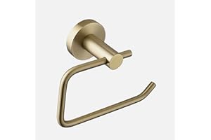 Housler® Brushed Brass Round Bathroom Accessories (Gold) (R.BB.WC HOLD)