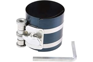 DEDC Segments de Piston avec Clé, Anneau de Piston Compresseur Installation Outil Réglable 53mm-175mm, 3 Pouces