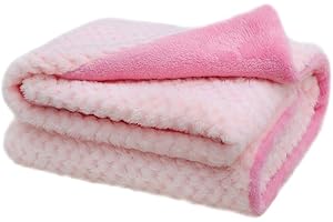furrybaby Premium Fluffy Fleece Dog Blanket, Soft and Warm Pet Throw for Dogs & Cats (PinK, M (80x100cm))