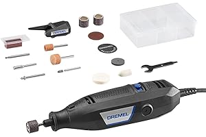 Dremel 3100-1/15 Zestaw narzędzi obrotowych o zmiennej prędkości, 1 x nasadka i 15 akcesoriów, idealny do różnych projektów rzemieślniczych i DIY: cięcie, szlifowanie, polerowanie, wiercenie