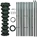 Produktbild Galapara Maschendrahtzaun-Gartenzaun-Set, Drahtzaun Maschendraht Zaun, verzinkt und grün PVC beschichtet Maschenweite 6 x 6 cm, Zaunset,Komplettset, Zaun-Set (1,25 x 25 m)