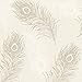 Produktbild Viola Feder Durchgebrannte Vinyl Tapete - Taupe and Cream - 40913