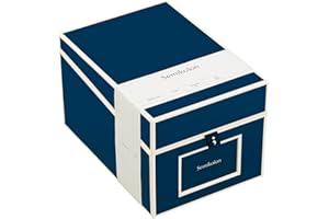 ‎SEMIKOLON Semikolon 352542 CD- und Fotobox - 17,7 x 15,7 x 25,6 cm - für 10 x 15 cm Fotos - Cover marine blau