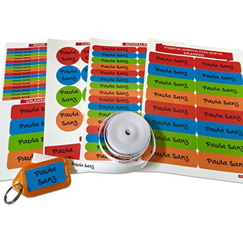 146 Etiquetas para marcar ropa y objetos  PACK MULTICOLOR  PALETA 1 