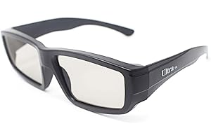 ULTRABYEASYPEASYSTORE Ultra 2 Black Passive 3D Glasses for Adult TV Men Women Polarized for Use with RealD Movies, Cinemas, TVs and Projectors, 3D Cinema Glasses, Movie Glasses