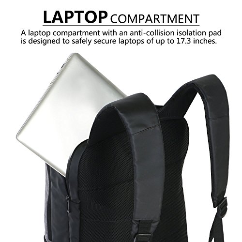 Lifewit Laptoprucksack Notebook Rucksack 17 3 Zoll Gepolstert Multifunktional Business Daypack Backpack Laptoptasche Schulrucksack Wasserabweisend Gra