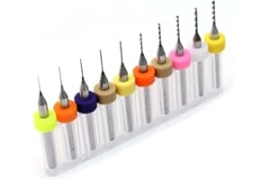 YCNK 10pcs 0.3mm to 1.2mm PCB Print Circuit Board Carbide Dremel Jewelry CNC Engraving Drill Bits Set