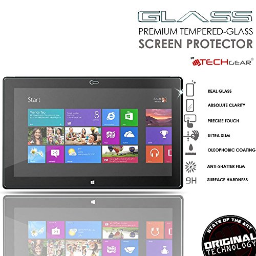 TECHGEAR® Microsoft Surface Pro 2 (26,9 cm Bildschirm) echtes Sekuritglas Displayschutzfolie Guard Cover - 2