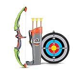 SainSmart Jr. Pfeil und Bogen Kinder Bogenschießen Schießspiele mit 3 Pfeilen, Geschenk für Jungen ab 6 Jahre, Grün
