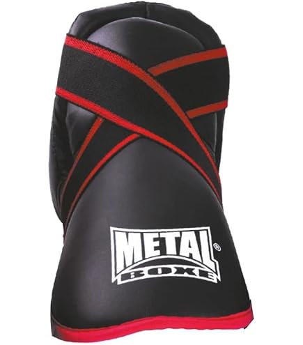 Protège-Pieds METAL BOXE Noir Taille XS - Pour Enfants - Rembourrage Mousse Et Velcro