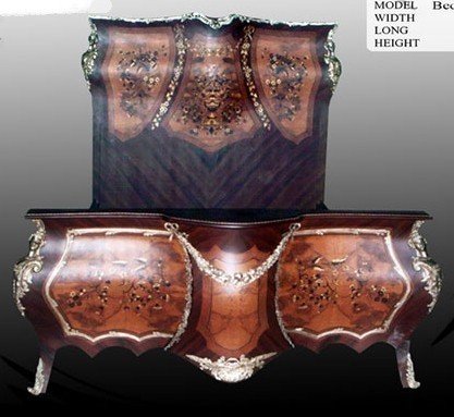 LouisXV baroque bed rococo antique style MoBdNoLu07622 - Image 3