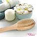 Bath Body Brush With Double Sided Head & FREE Hanging Hook. Perfect Exfoliating Body Brush + Great For Dry Brushing. This Long Handled Back Brush Is The Best Shower Back Scrubber For Men And Women!