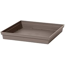 EDA Plastiques Toskana Pflanzkübel Quadratisch – Anthrazit, 32x32x32 Cm, 22 Liter, Für Drinnen & Draußen