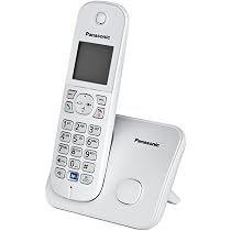 Panasonic KX-TG6811JTS Telefono Cordless DECT – Schermo LCD 1.8”, Vivavoce, Riduzione Rumore, Autonomia 24/48h, Argento/Bianco
