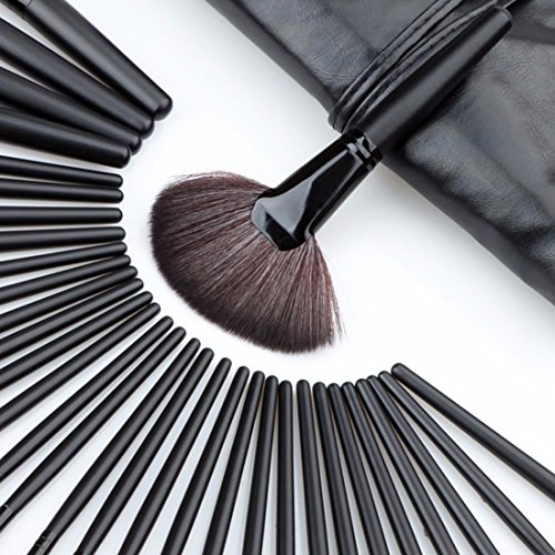 24teiliges Profi Makeup Pinselset mit Schwarzer Tasche UK von Kurtzy TM - 7