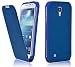 Produktbild JAMMYLIZARD | Luxuriös Leder Flip Case Klapphülle für Samsung Galaxy S4 Mini, Blau