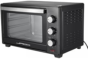 Jago® Horno Sobremesa - con Convección, 30 Litros, 5 Modos, 100-230º, 1600W, Acero, Portátil - Electrodomésticos Cocina, Mini Fogón, Mini Estufa Tostador
