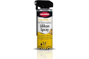 ‎CARAMBA Caramba Performance Silikon Spray, Gleitspray zum Pflegen und Schützen, Schmieröl für Kunststoff, Gummi und Metall, Farblos und Geruchsarm, Dualer Sprühkopf, 300 ml