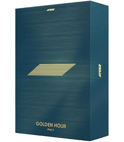 ATEEZ - 11th Mini Album [GOLDEN HOUR : Part.2] (FOR Ver.) Photobook + Logo Sticker + Ornament + Photocard + Disc + Textcard + Postcard + Folded Poster + 2 Pin Badges + 4 Extra Photocards : ATEEZ, ATEEZ, ATEEZ