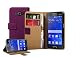 Produktbild Membrane - Lila Brieftasche Klapptasche Hülle Samsung Galaxy Core II (SM-G355H / Galaxy Core 2 Dual Sim) ( G3556D, G3559, Duos, G3558 ) - Wallet Case Cover Schutzhülle + 2 Displayschutzfolie