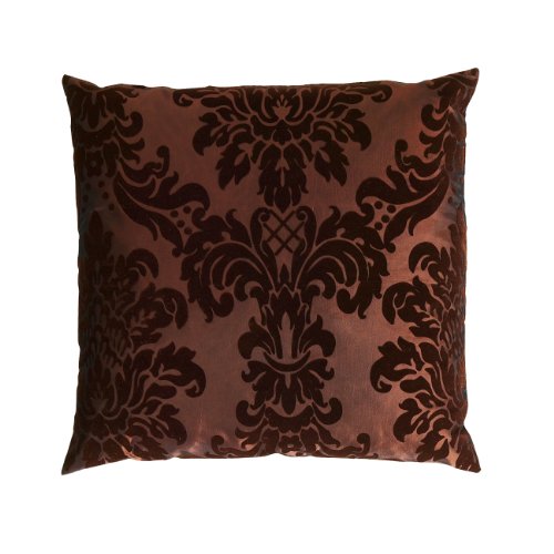 Opus Kissenhülle ca. 50 x 50 cm Taft Samt Flockdruck Farbe (70 Braun) 1 Stück