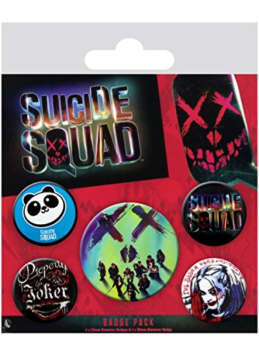 Preisvergleich Produktbild Anstecker-Paket Suicide Squad Face