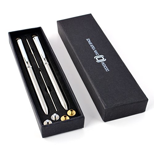 Executive Kugelschreiber und Mikrofaser TouchStift Stylus Geschenkbox von Dockem; 2 Stifte (Artikel DCKMST14-GBX)