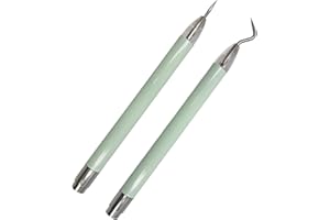 COREY-Z 2 Pack LED Weeding Tools for Vinyl, Vinyl Weeding Tools Hook and Pin Pen with LED Light, Craft Weeding Tools for Cricut/Silhouettes/Cameos Crafting Heat Transfer Small Vinyl Projects