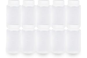 LEPEVNEY 100ml/3.4oz Plastic Bottles Lab Chemical Reagent Bottle - Wide Mouth, Secure Sample Sealing, Liquid Storage Container 10 Pcs
