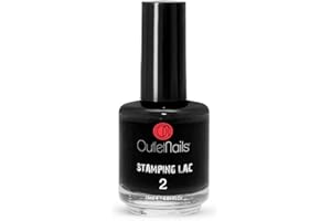 ON OUTLET NAILS Stamping Lac 15ml Black/Nail Stamping Deco/Decoración Uñas
