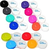 12 x Contact Lens Cases ~ Colour Coded L&R (Pinks, Blues & Classic Colours)