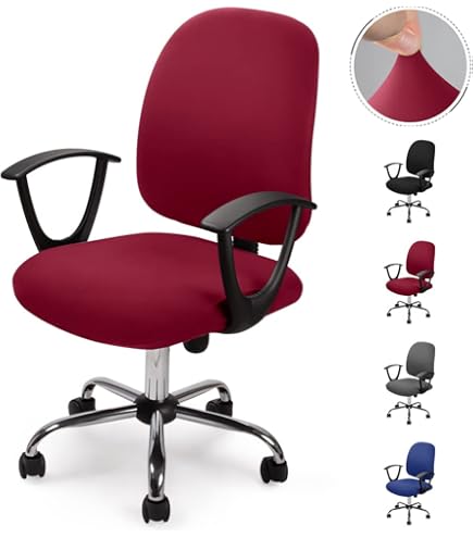 Coprisedia Elasticizzato BTSKY Per Sedie Da Ufficio - Separabile E Lavabile, Nero